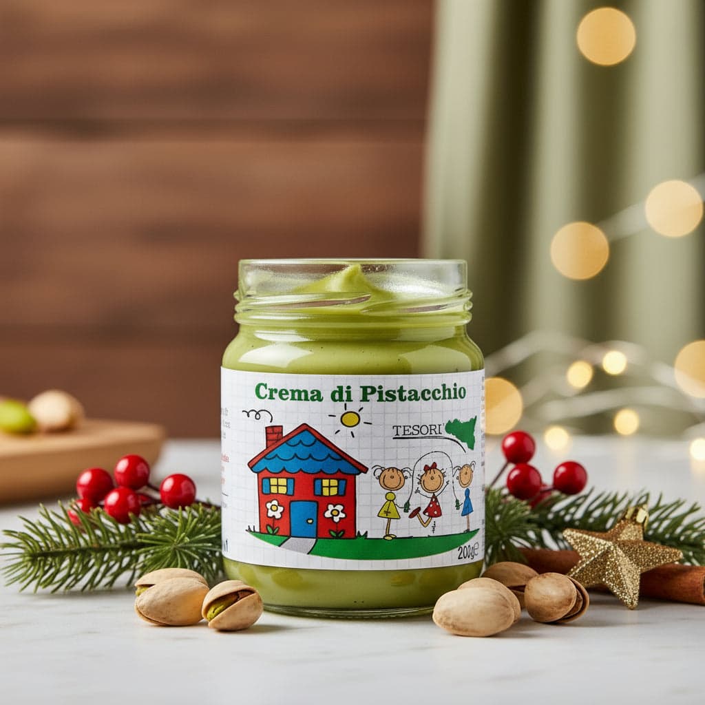 Panettone Artigianale Siciliano Pandorato 1kg Con Crema Di Pistacchio 200g Artigianale Made in Italy in Panettoni Tesori Di Sicilia - Nicosia, commercioVirtuoso.it
