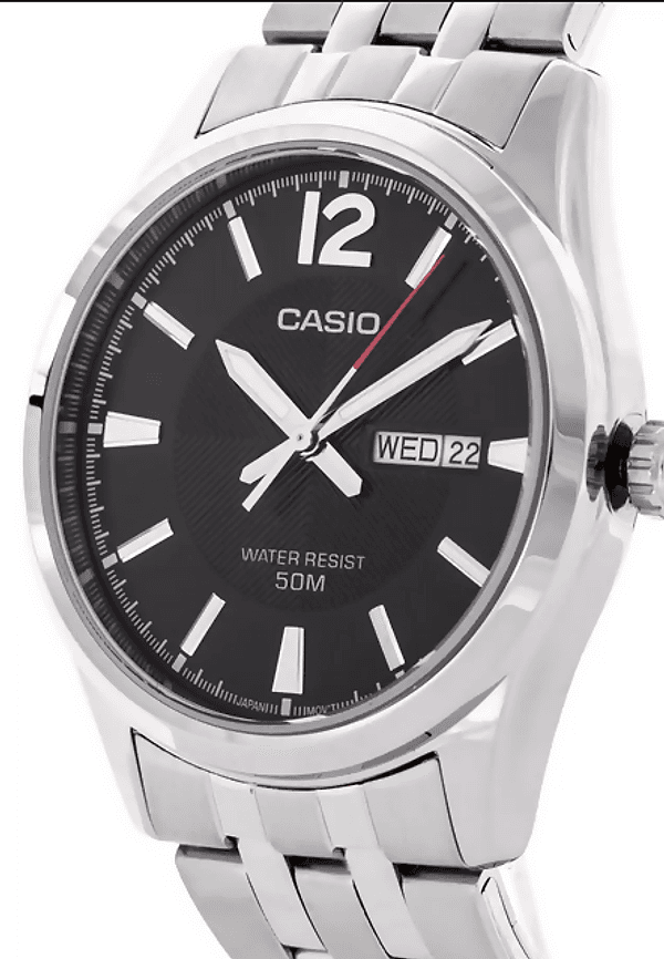 Orologio Casio per uomo, MTP-1335D-1A, movimento al quarzo quadrante nero con datario e giorno della settimana in Orologi da polso Loweconomy - Marineo, commercioVirtuoso.it