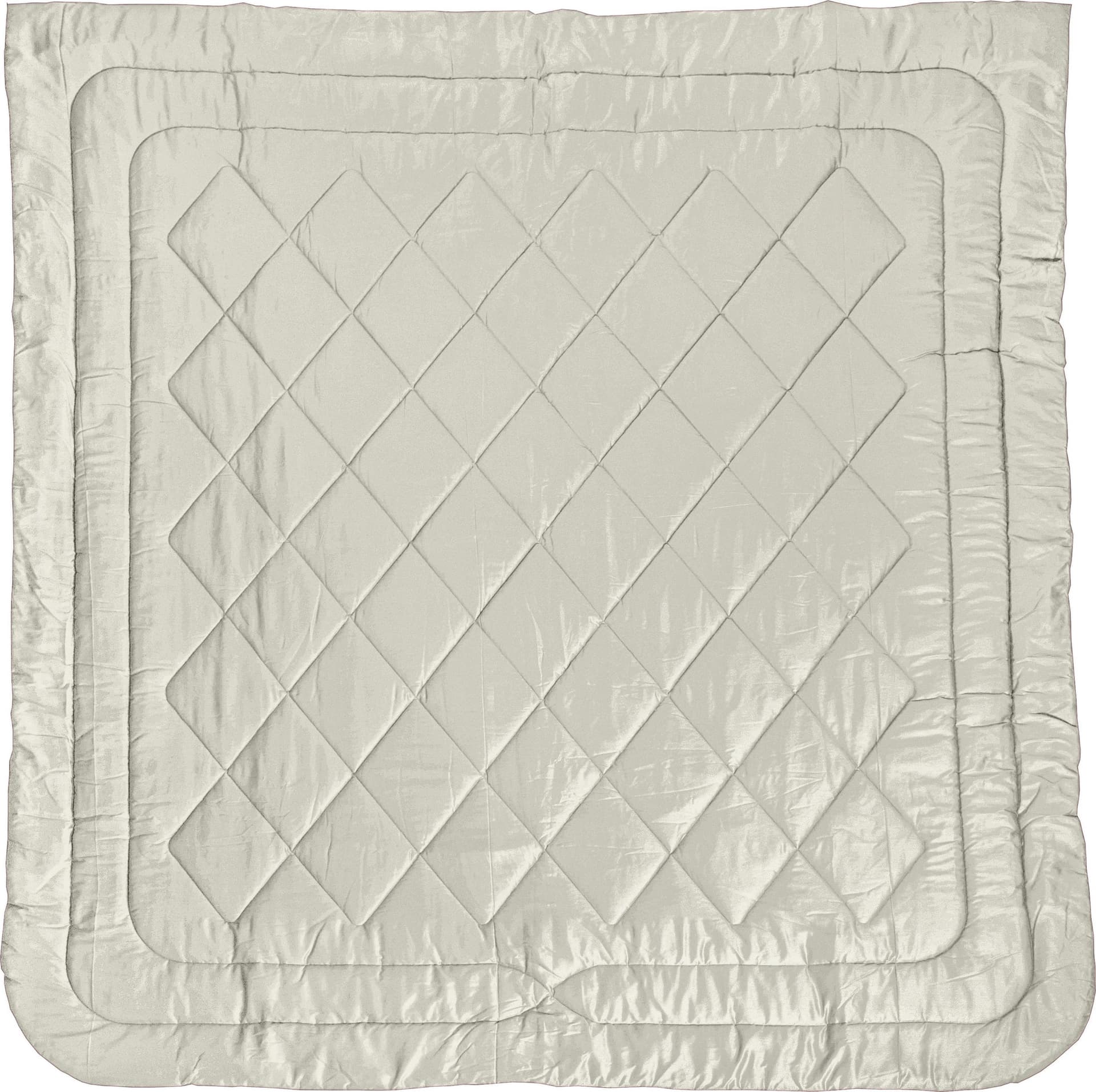 Trapunta matrimoniale Invernale bifaccia-double face in raso di puro cotone Made in Italy Beige/Blu Avio - Vanita di raso