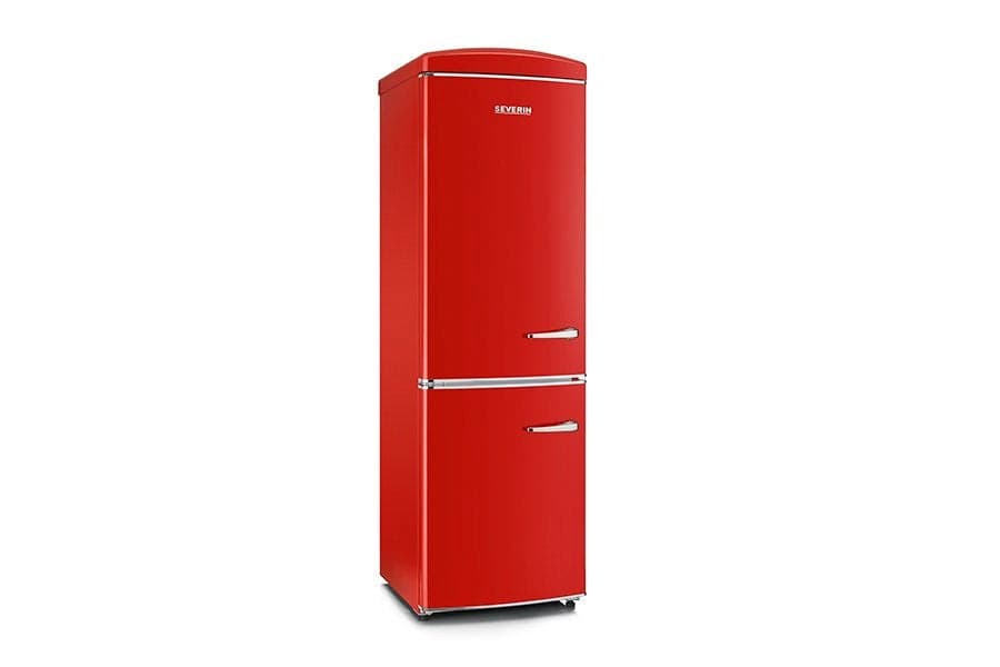 Severin Frigorifero Combinato Retro' Vintage Total No Frost Rosso RKG 8887 Apertura a Sinistra