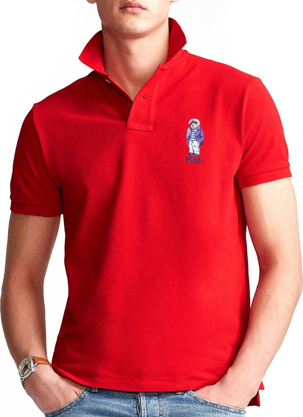 Polo Ralph Lauren Uomo Polo Bear Mezze Maniche Polo Con Orsetto Ricamato Logo Medio Polo Colletto 2 Bottoni Maniche Corte in Polo Euforia - Bronte, commercioVirtuoso.it