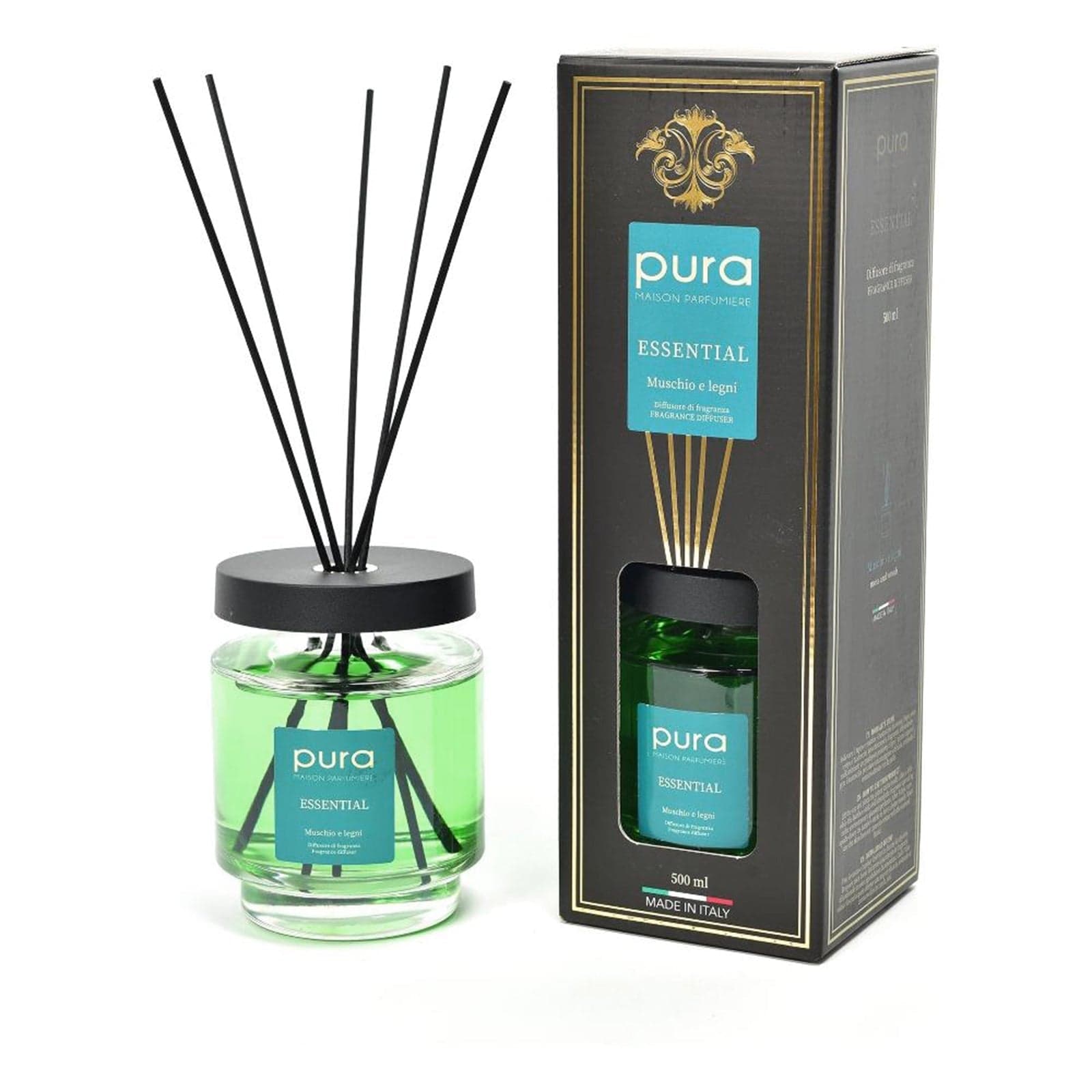 Diffusore di essenza "Bottiglia Logan" per profumazione ambiente 500 ml in Spray profumati per la stanza MagiediNatale.it - Altamura, commercioVirtuoso.it