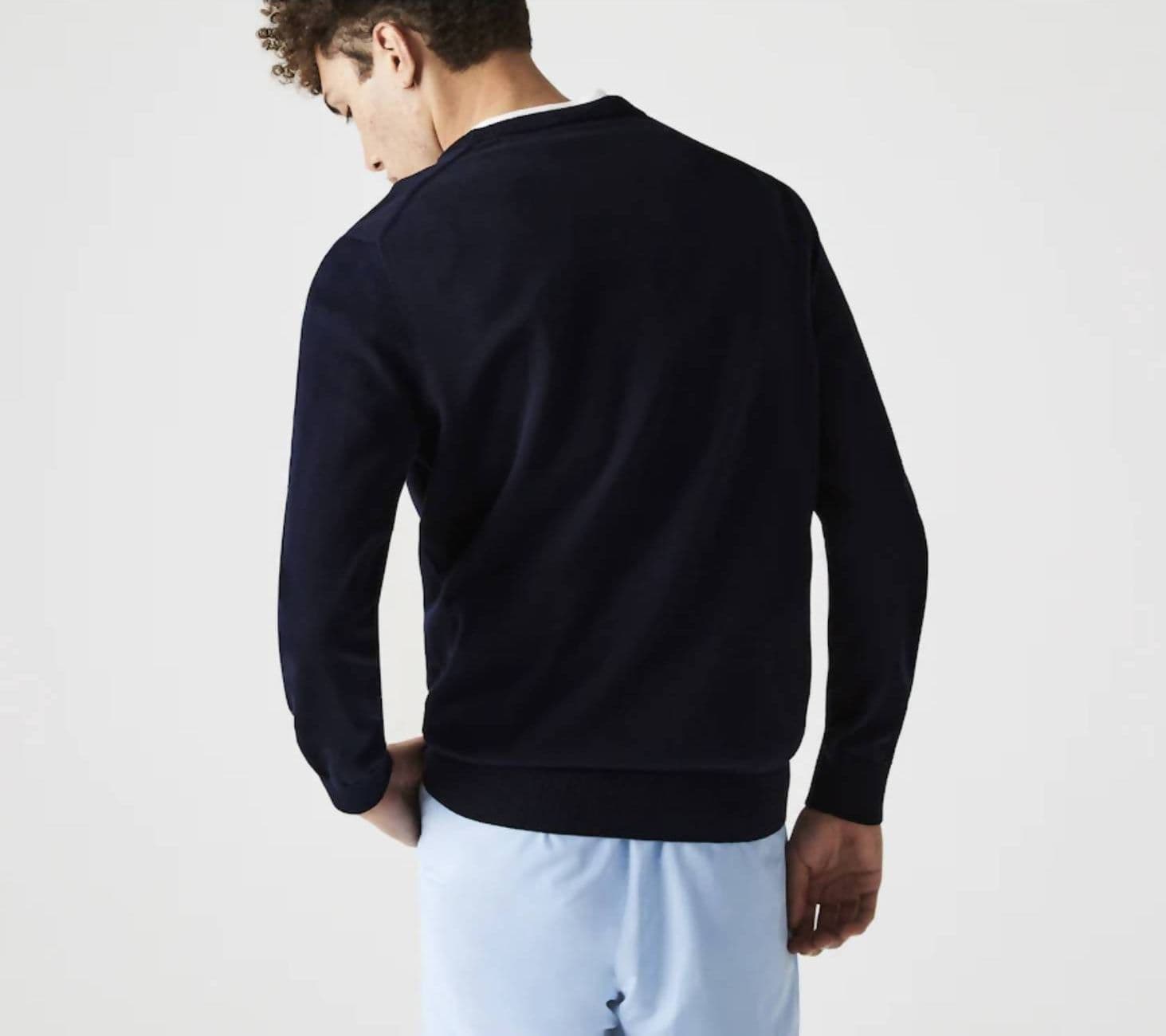Lacoste Pullover Uomo Blu Girocollo 100% Cotone Organico Maglione Fashion Logo Coccodrillo Collo Rotondo in Maglioni Euforia - Bronte, commercioVirtuoso.it