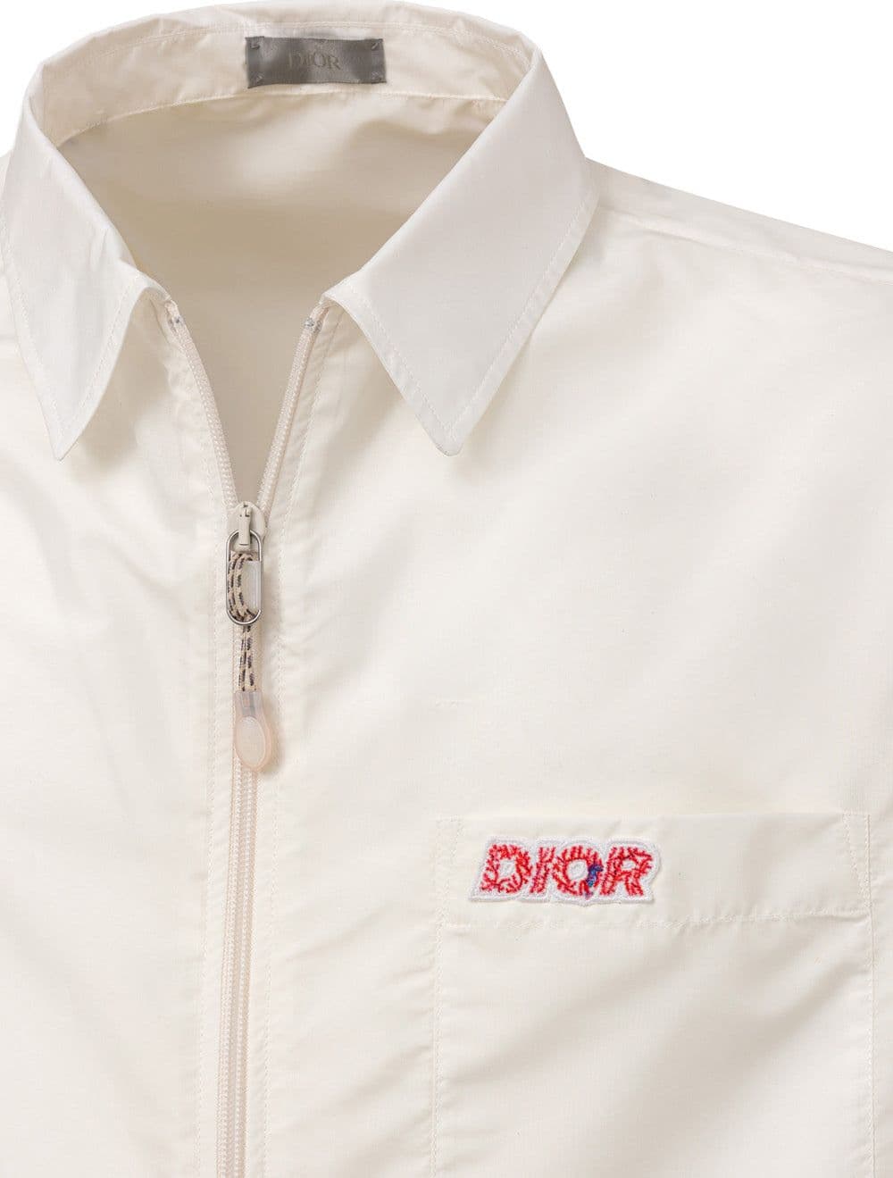 Dior Camicia Mezza Manica con Zip in Bianco con Logo da uomo in Camicie casual Drestige - Casamassima, commercioVirtuoso.it