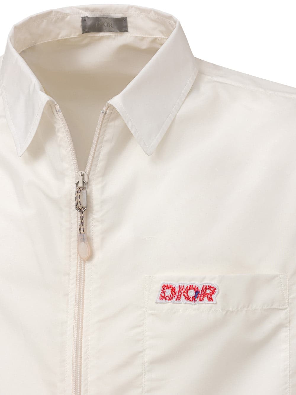 Dior Camicia Mezza Manica con Zip in Bianco con Logo da uomo in Camicie casual Drestige - Casamassima, commercioVirtuoso.it