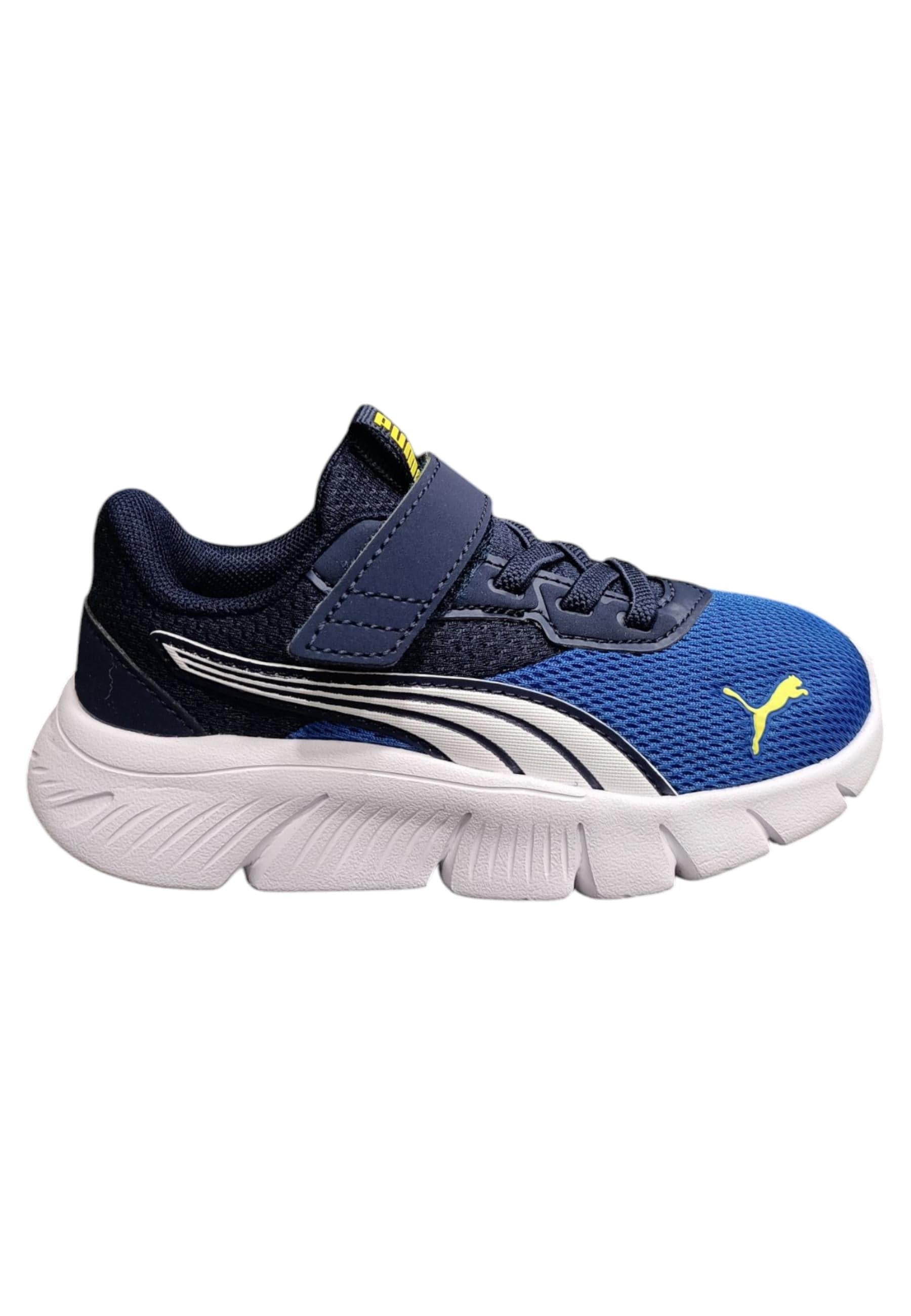 Scarpe sneakers Bambini e ragazzi PUMA flexfocus  azzurro-nero-bianco laccio elastico e velcro - 6