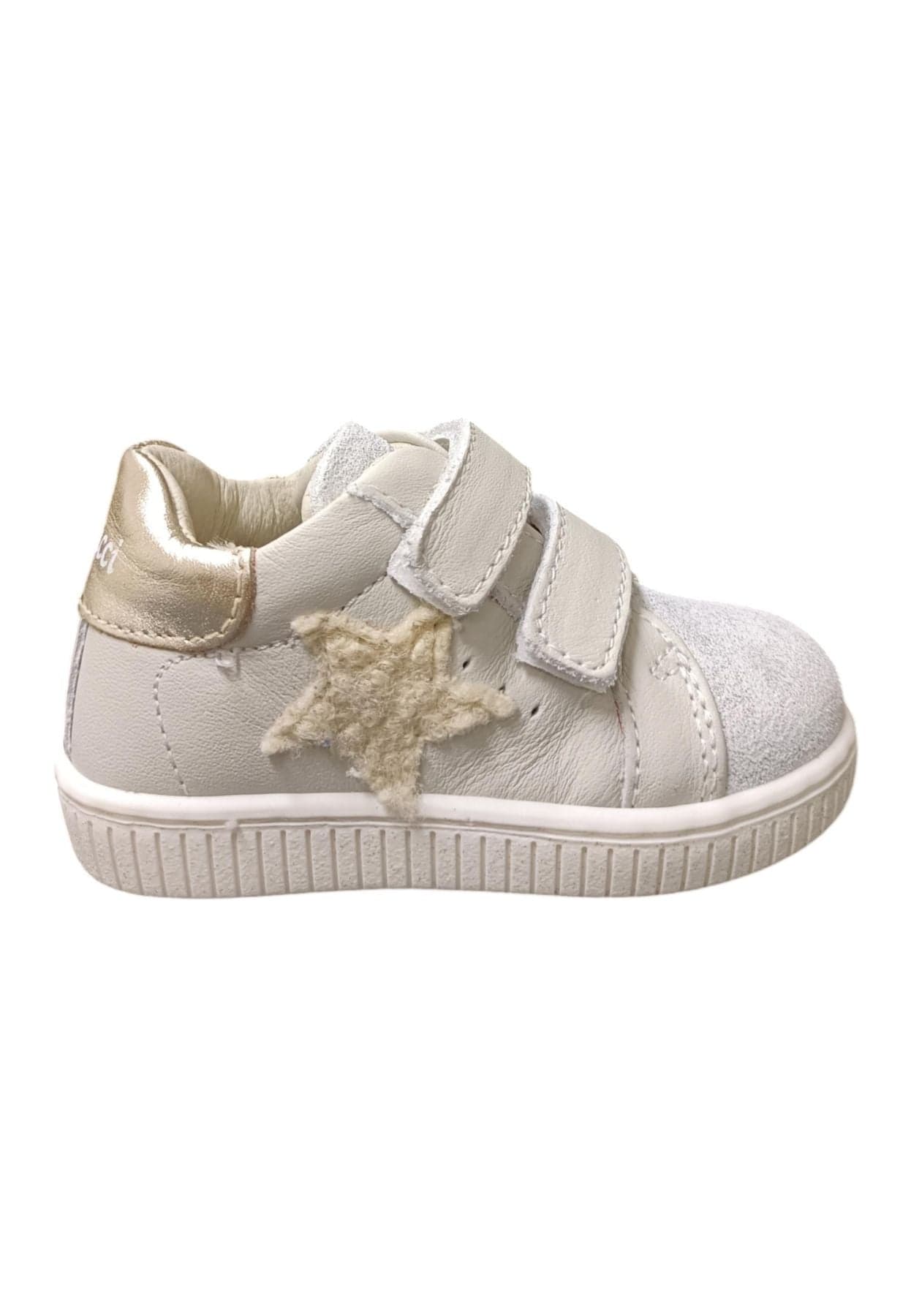 Scarpe sneakers bambina balducci cita  beige-oro velcro - 6