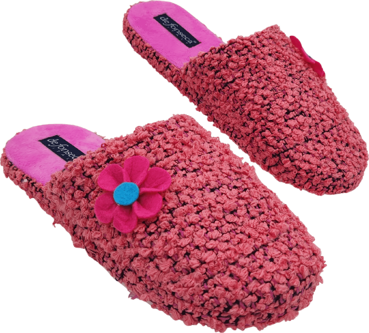 de fonseca Ciabatte Bouclé Suola in Gomma Antiscivolo, Pantofole Donna Estate Inverno in Cotone Traspirante in Ciabatte moda Primo Calzature - Venezia, commercioVirtuoso.it