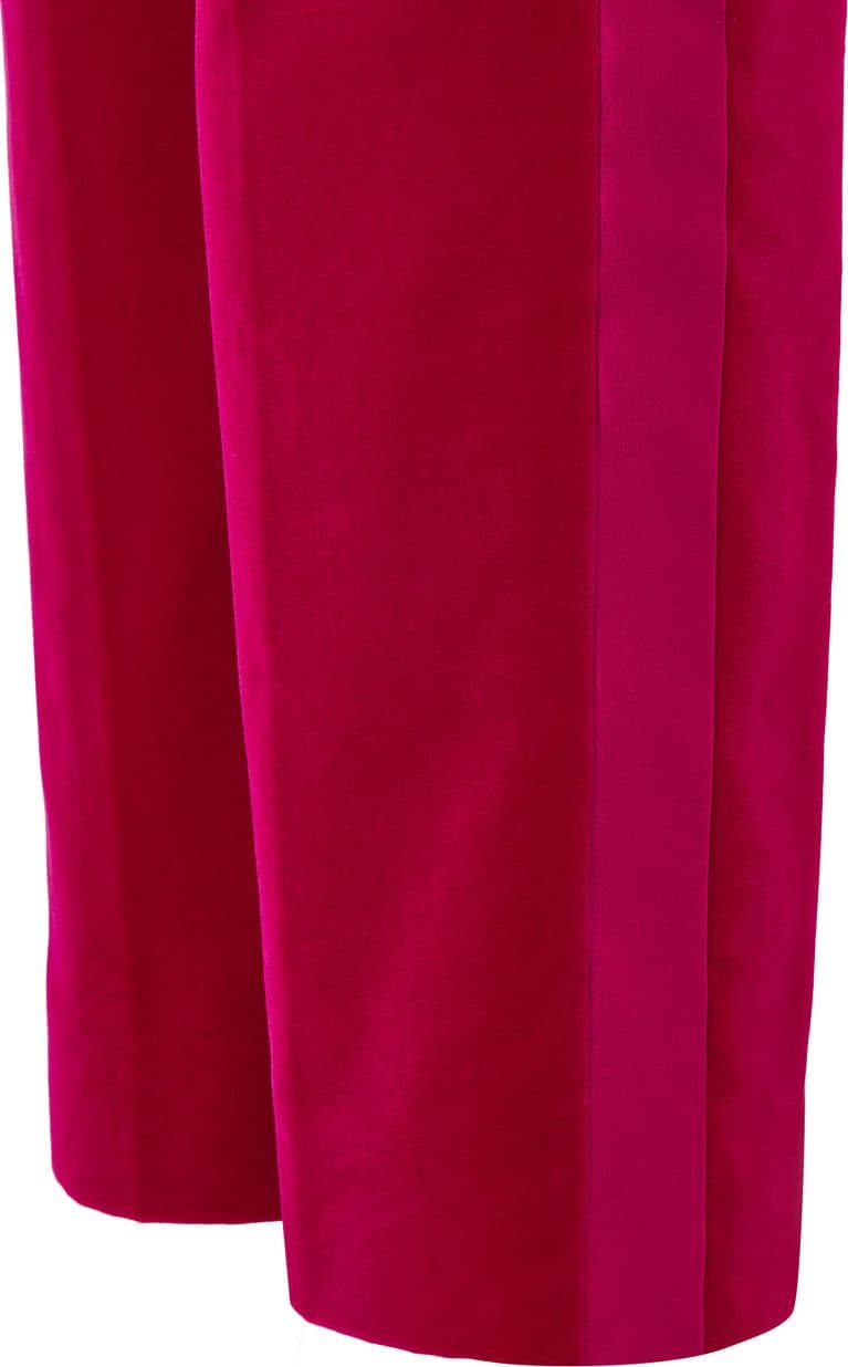 Tom Ford Pantalone Smoking in Ciniglia Fucsia con Banda in Raso da donna in Pantaloni Drestige - Casamassima, commercioVirtuoso.it