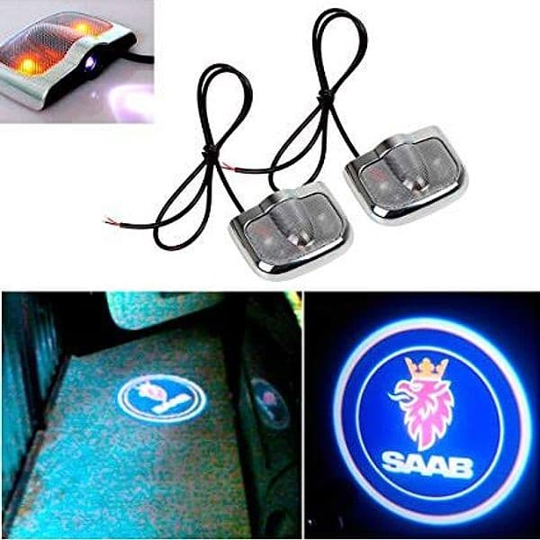 Logo Led Proiettore Sottoporta SAAB 12V 5W Adesivo Cortesia Luci Universale Auto in Luci abitacolo Solgeny - Besate, commercioVirtuoso.it