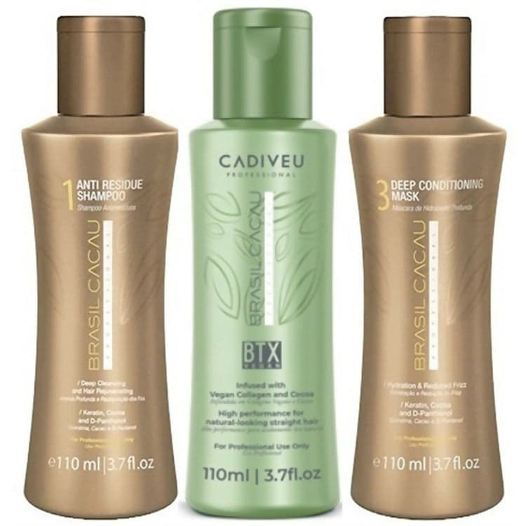 Cadiveu brasil cacau BTX vegan kit composto da: anti residue shampoo 1000 m, btx vegan 1000 ml e deep conditioning mask 1000 ml in Liscianti Me.Dis. - Peschiera Borromeo, commercioVirtuoso.it