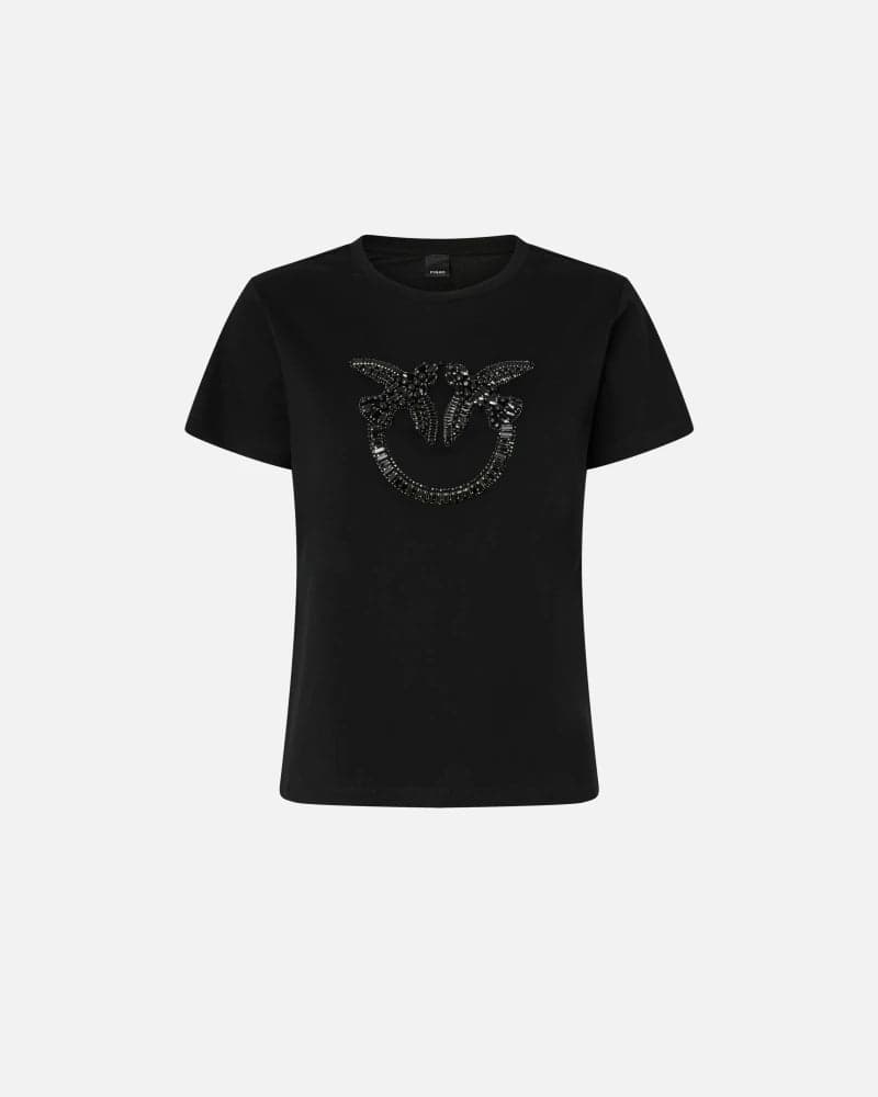 Pinko QUENTIN T-SHIRT JERSEY RICAMO FW25 da donna in T-shirt Drestige - Casamassima, commercioVirtuoso.it