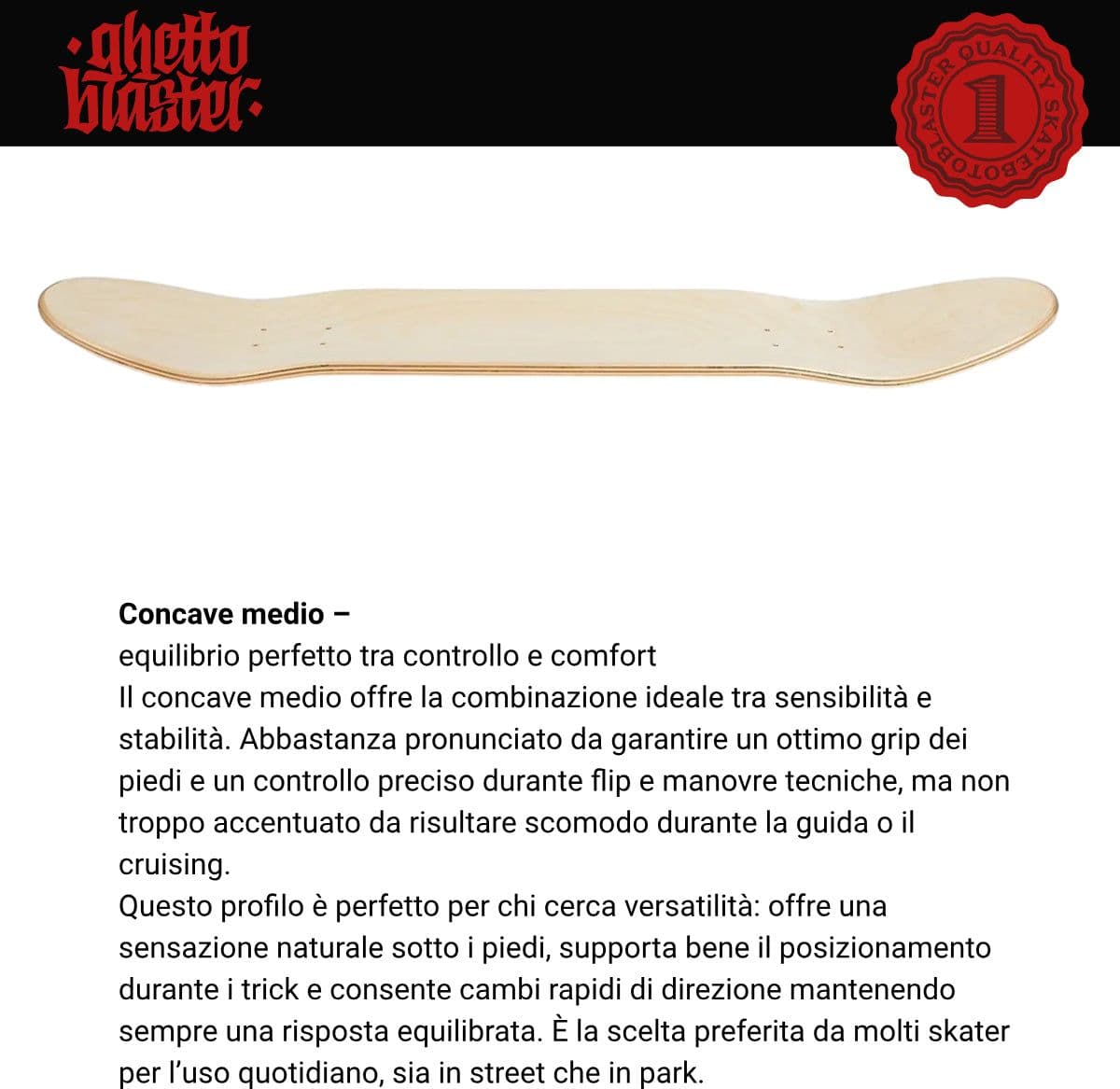Skateboard Ghettoblaster Tavola Small Logo Orange  8.125"" in Skateboard Glad Store - Genova, commercioVirtuoso.it