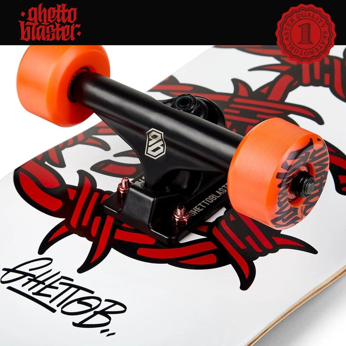 Skateboard Ghettoblaster per iniziare Barded Wire Red  8.0" in Skateboard Glad Store - Genova, commercioVirtuoso.it