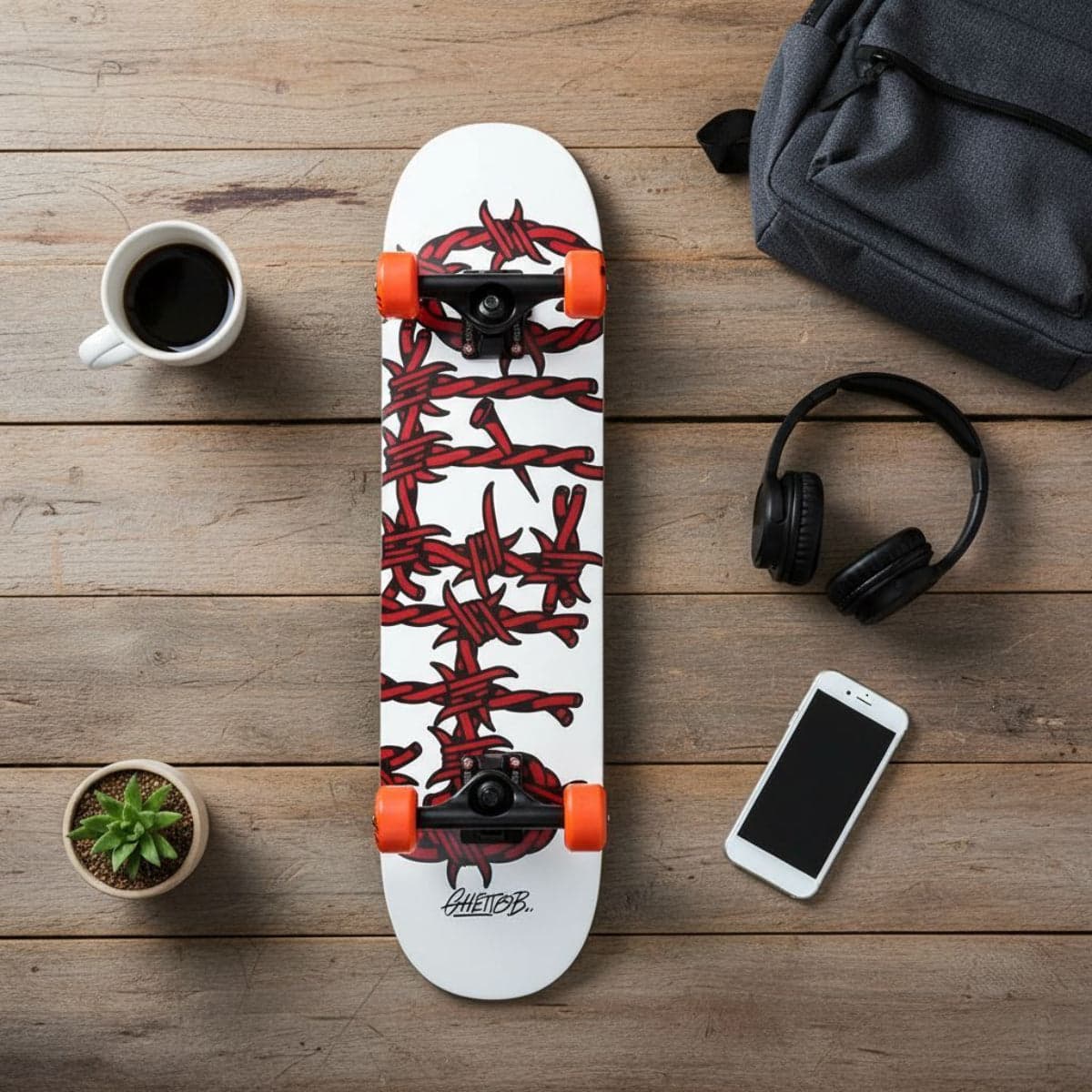 Skateboard Ghettoblaster per iniziare Barded Wire Red  8.25" in Skateboard Glad Store - Genova, commercioVirtuoso.it