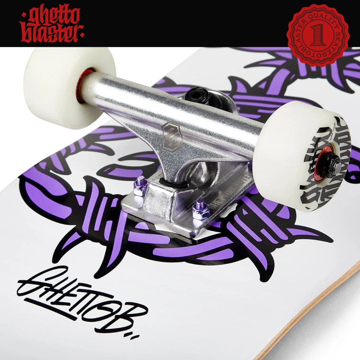 Skateboard Ghettoblaster per iniziare Barded Wire Pou 8.25"