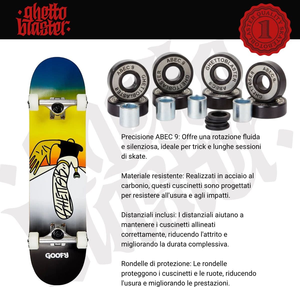 Skateboard Ghettoblaster per iniziare Push Goofy 8.0"
