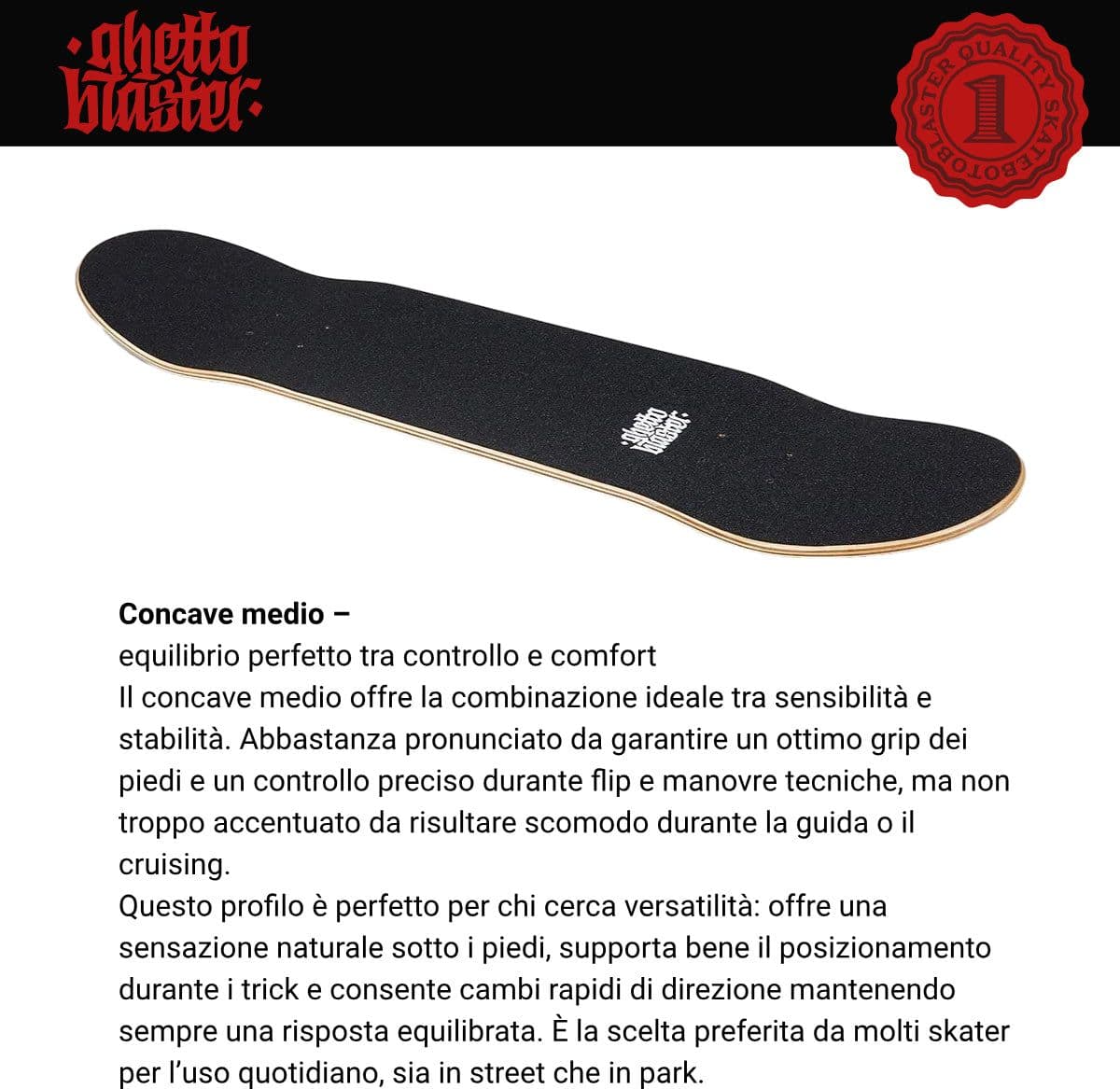 Tavola Skateboard  Deck Ghettoblaster Pregripped Barded Wire Red 8.25" in Skateboard Glad Store - Genova, commercioVirtuoso.it
