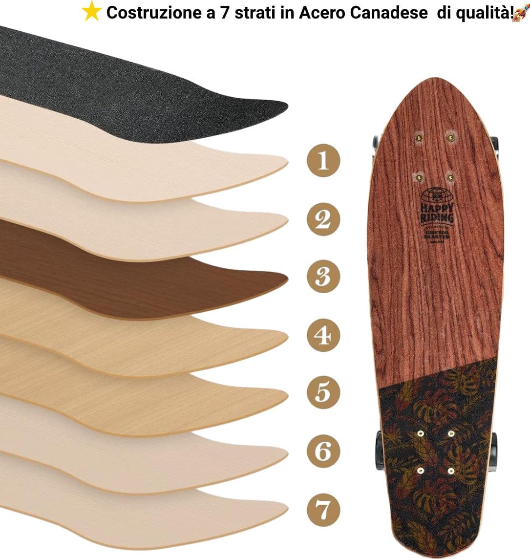 Skateboard Cruiser Ghettoblaster  Mogano Tki Totem 26" -7,25" in Skateboard Glad Store - Genova, commercioVirtuoso.it