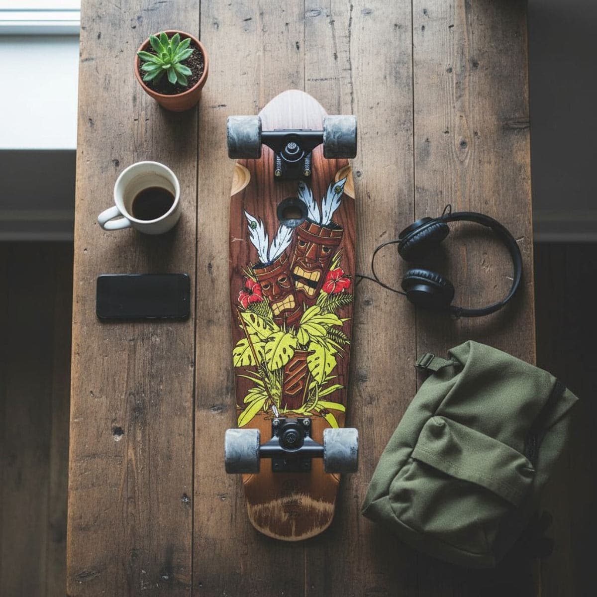 Skateboard Cruiser Ghettoblaster  Mogano Tki Totem 26" -7,25" in Skateboard Glad Store - Genova, commercioVirtuoso.it
