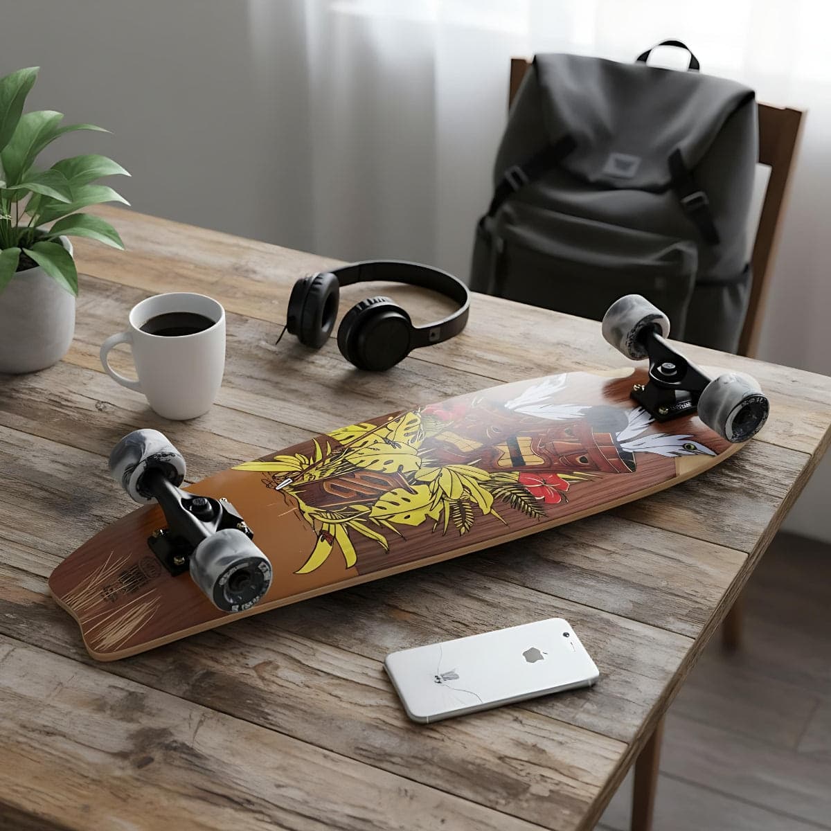 Skateboard Cruiser Ghettoblaster  Mogano Tki Totem Fish Tail  30" -9" in Skateboard Glad Store - Genova, commercioVirtuoso.it