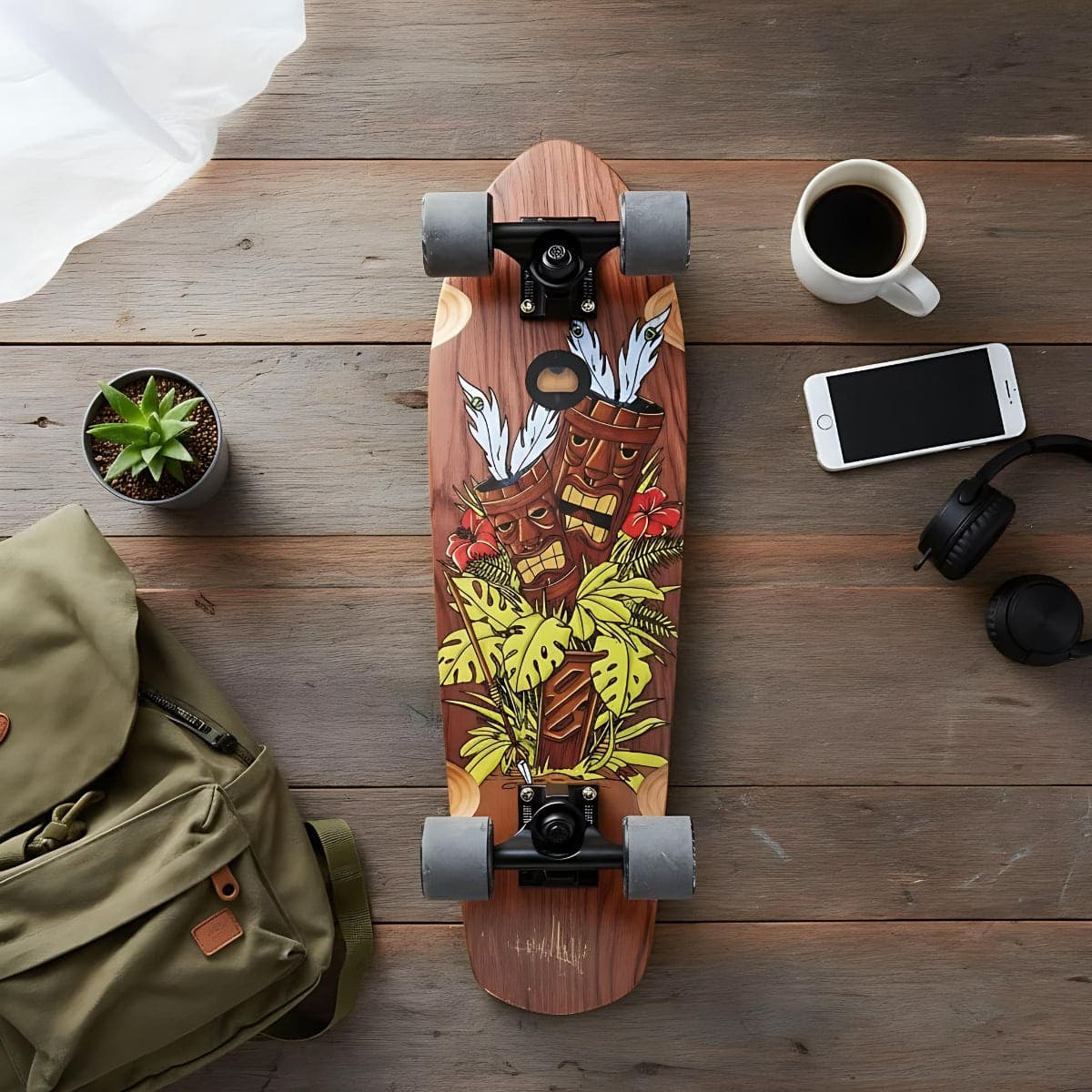 Skateboard Cruiser Ghettoblaster  Mogano Tki Totem 32" -9,25" in Skateboard Glad Store - Genova, commercioVirtuoso.it