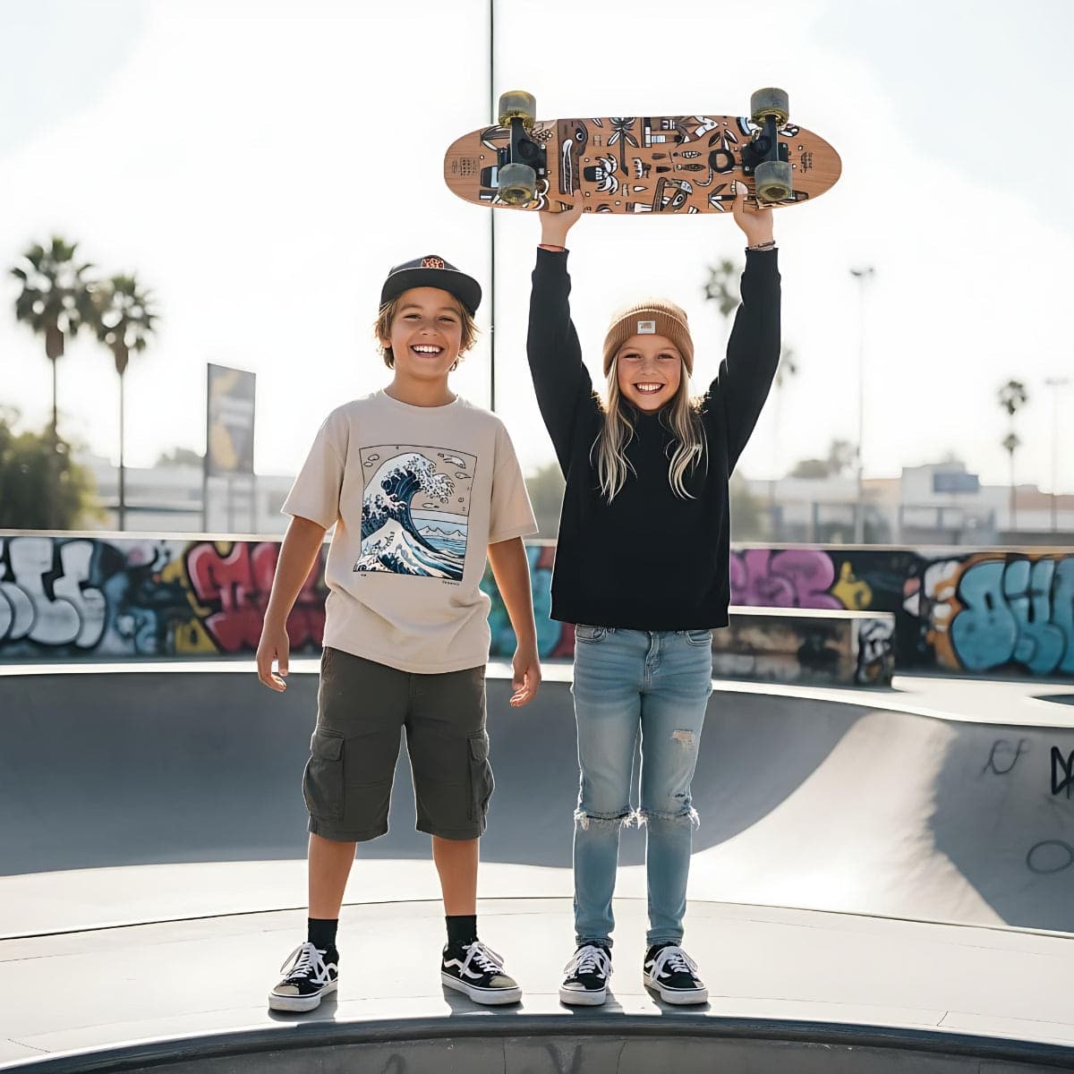 Skateboard Cruiser Ghettoblaster  Teak Geroglific  26" -7,25" in Skateboard Glad Store - Genova, commercioVirtuoso.it