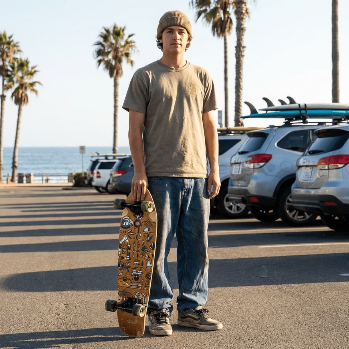 Skateboard Cruiser Ghettoblaster  Teak Geroglific  32" -9,125" in Skateboard Glad Store - Genova, commercioVirtuoso.it