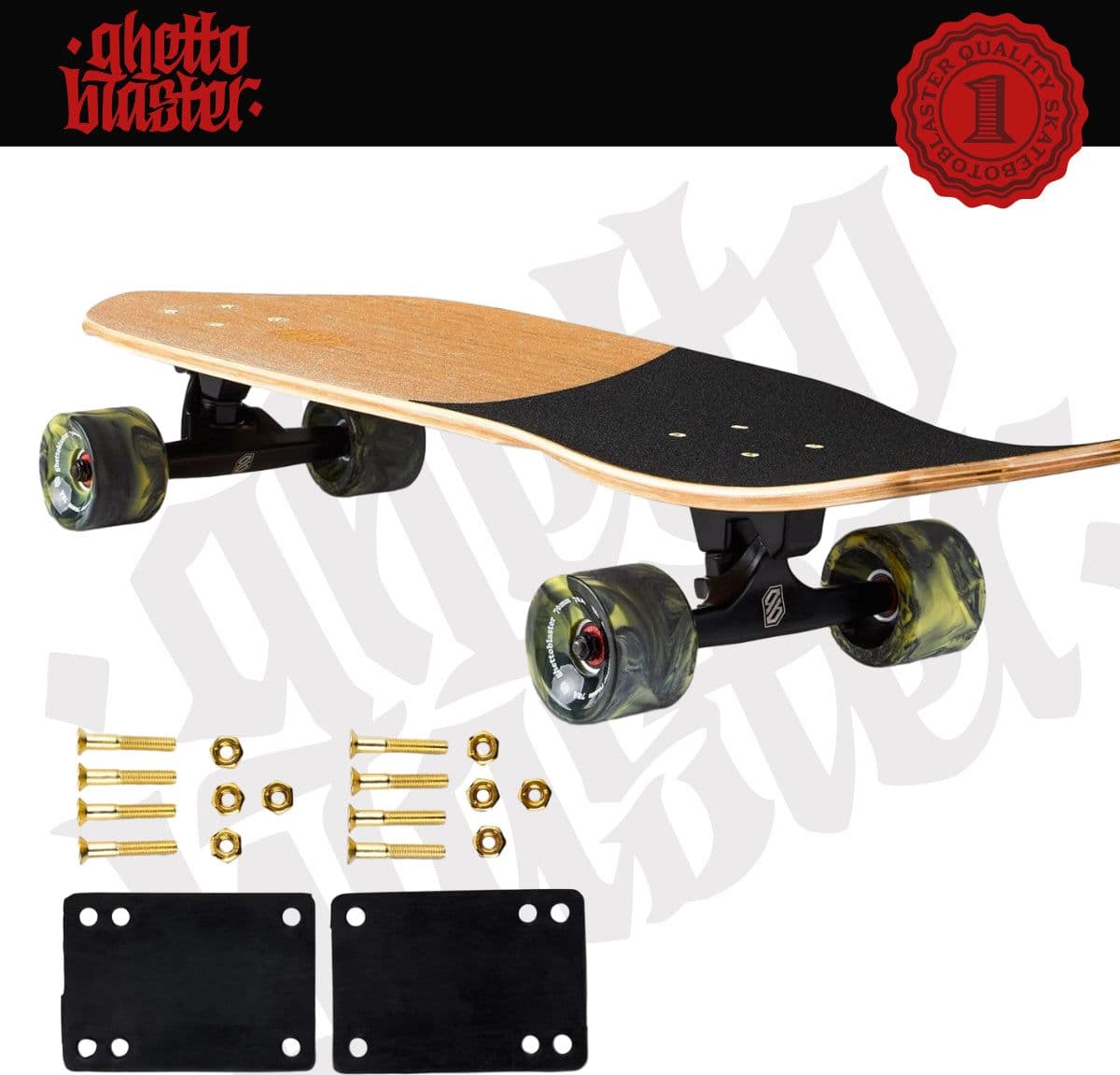 Skateboard Ghettoblaster Surfskate Teak Crocodile 30" 9.75" in Skateboard Glad Store - Genova, commercioVirtuoso.it