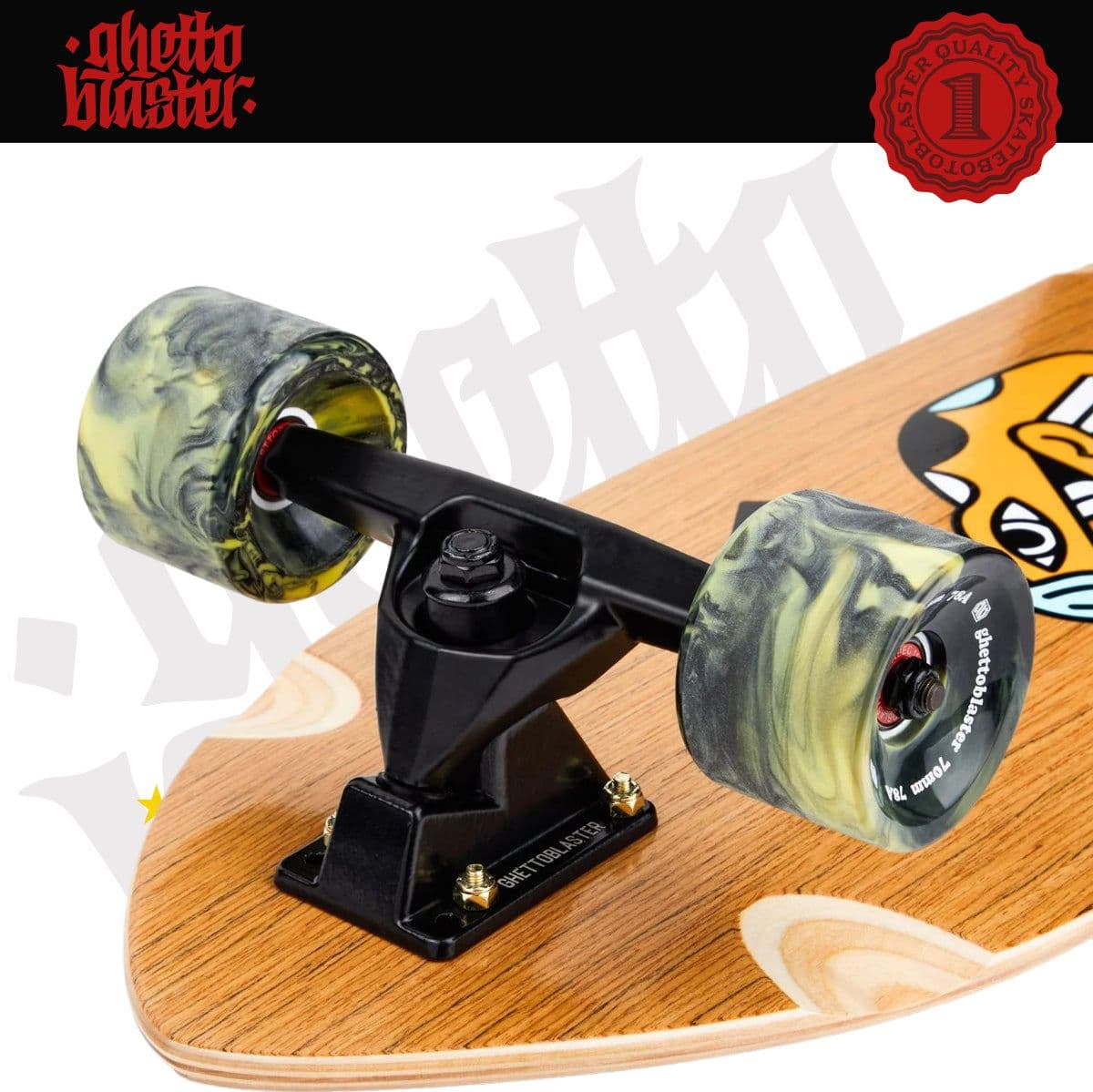 Skateboard Ghettoblaster Surfskate Teak Snake Head  30" 9.75" in Skateboard Glad Store - Genova, commercioVirtuoso.it