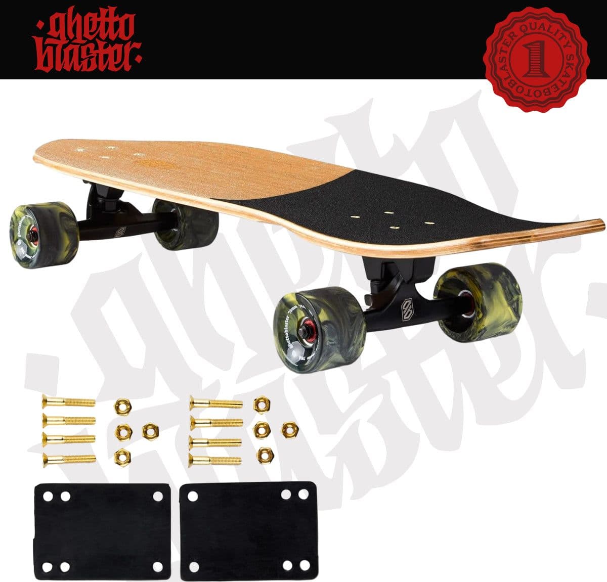 Skateboard Ghettoblaster Surfskate Teak Snake Head  30" 9.75" in Skateboard Glad Store - Genova, commercioVirtuoso.it