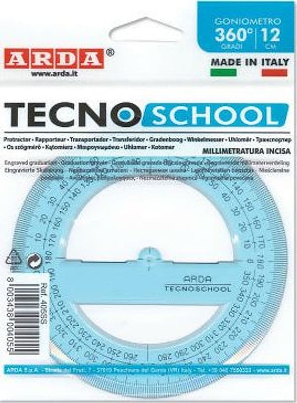 Goniometro 360 gradi 12cm tecnoscool arda