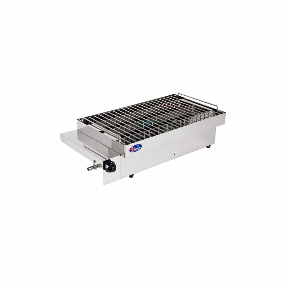 CFParker Barbecue Sole Cottura Radiante Grill Gas Acciaio Inox 18/10 Made in Italy 4 Kw Con Valvola di Sicurezza