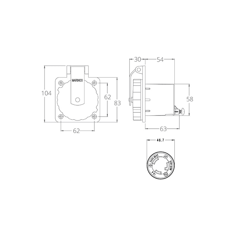 Spina Inox 16 Amp. in Spine CEE Ebricowill - Palermo, commercioVirtuoso.it