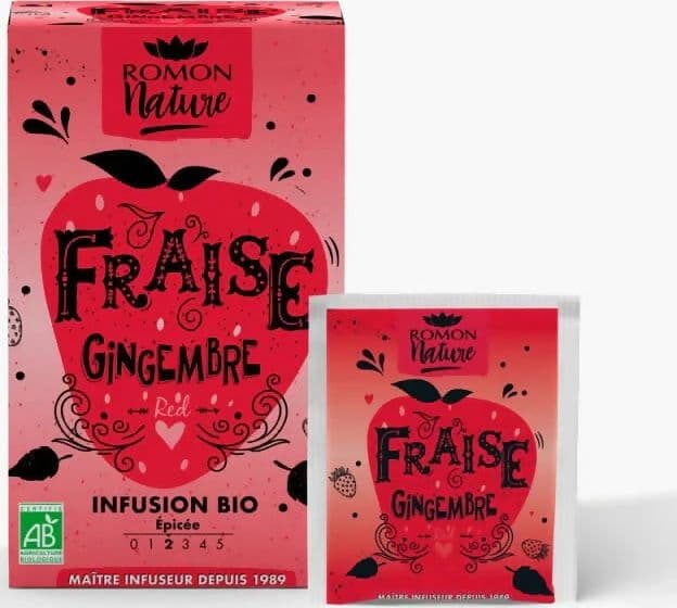 Regalo Sacchetto di stoffa Natalizio Con cioccolato Belga 100g 72% salato /Caramelle Mirtillo Rosso con goccia di miele 75g/Barretta di cioccolato al latte 50g con caramello e sale / Tisana Fragola e Zenzero Romon Nature 16 bustine in Tè in confezione regalo Liv’eat - Lurago Marinone, commercioVirtuoso.it