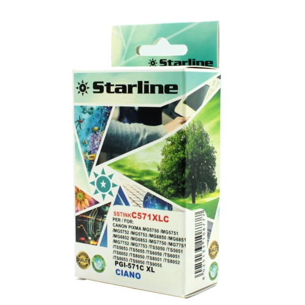 Cartuccia Ink Ciano Per Print C/Canon Cli 571C