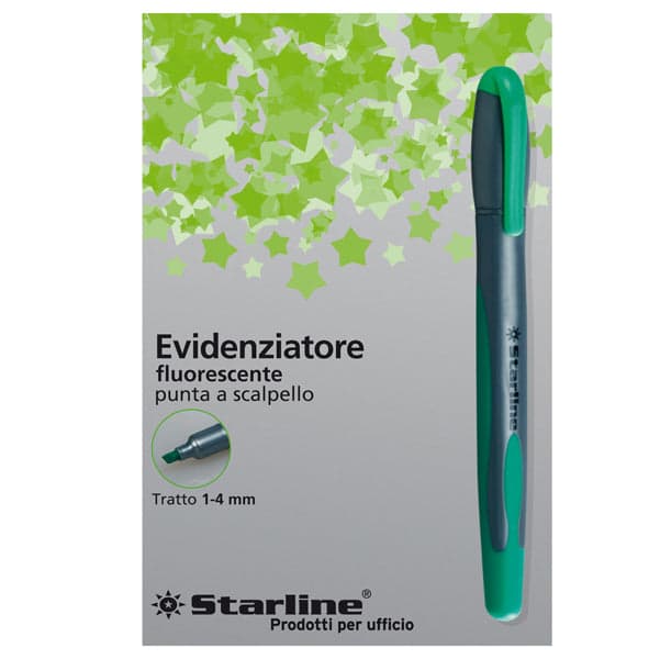 Evidenziatore Starline Verde P.Scalpello 1-4Mm