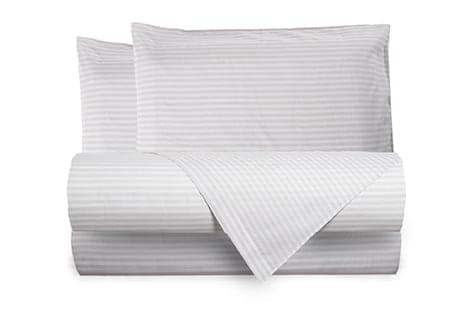 Completo letto lenzuola in cotone made in italy RIGHINO GRIGIO