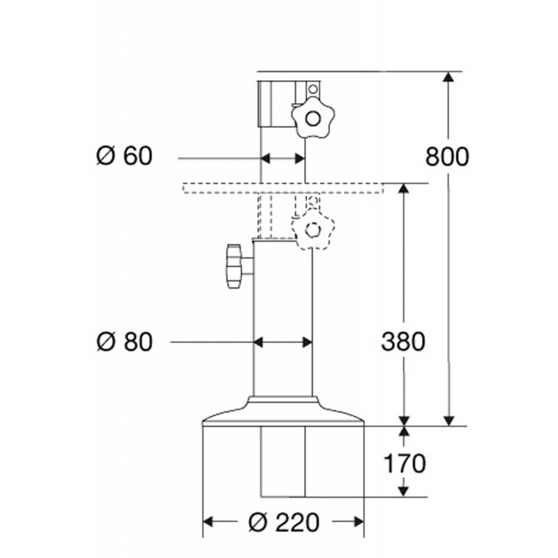Supporto Telescopico Mm.380/800 in Trampoli Ebricowill - Palermo, commercioVirtuoso.it