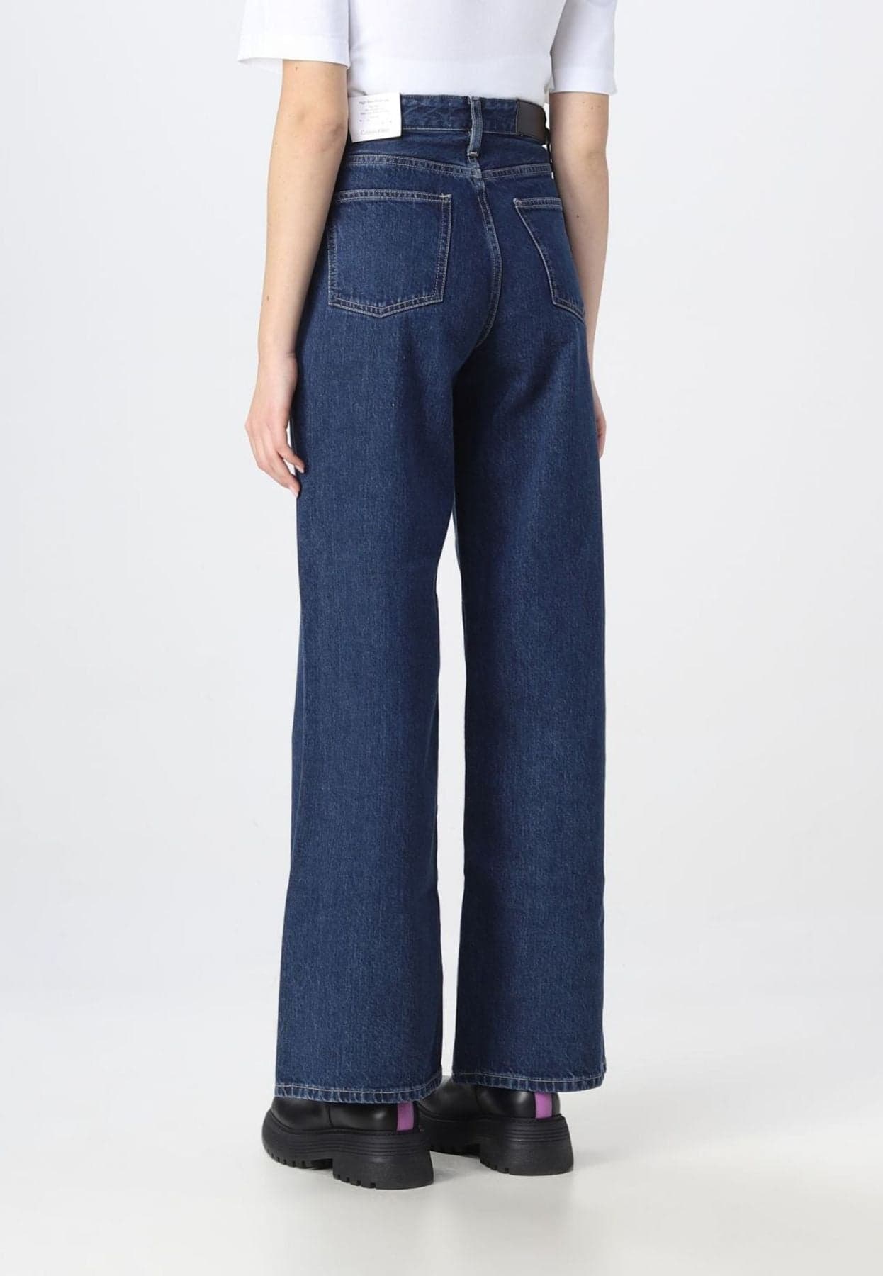 calvin klein jeans HR WIDE - ARCHIVE BLUE RINSE da donna in Jeans Drestige - Casamassima, commercioVirtuoso.it