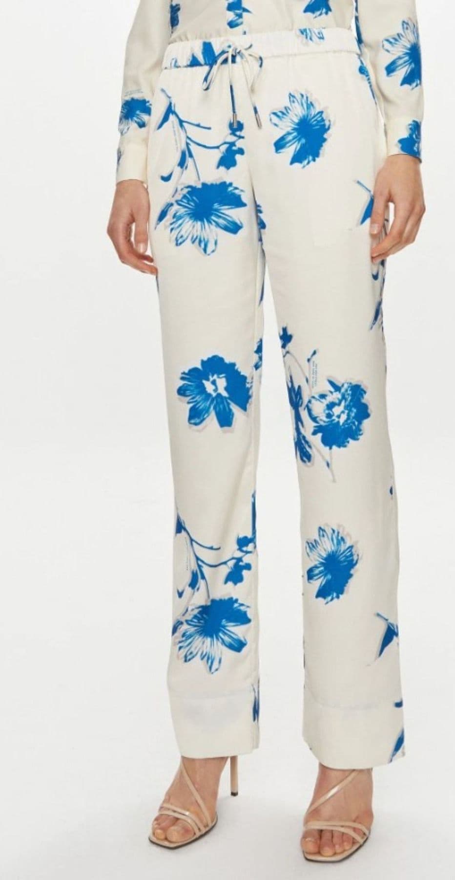 calvin klein PANTALONE LW SHINY SATIN PYJAMA PANT da donna in Pantaloni sportivi Drestige - Casamassima, commercioVirtuoso.it