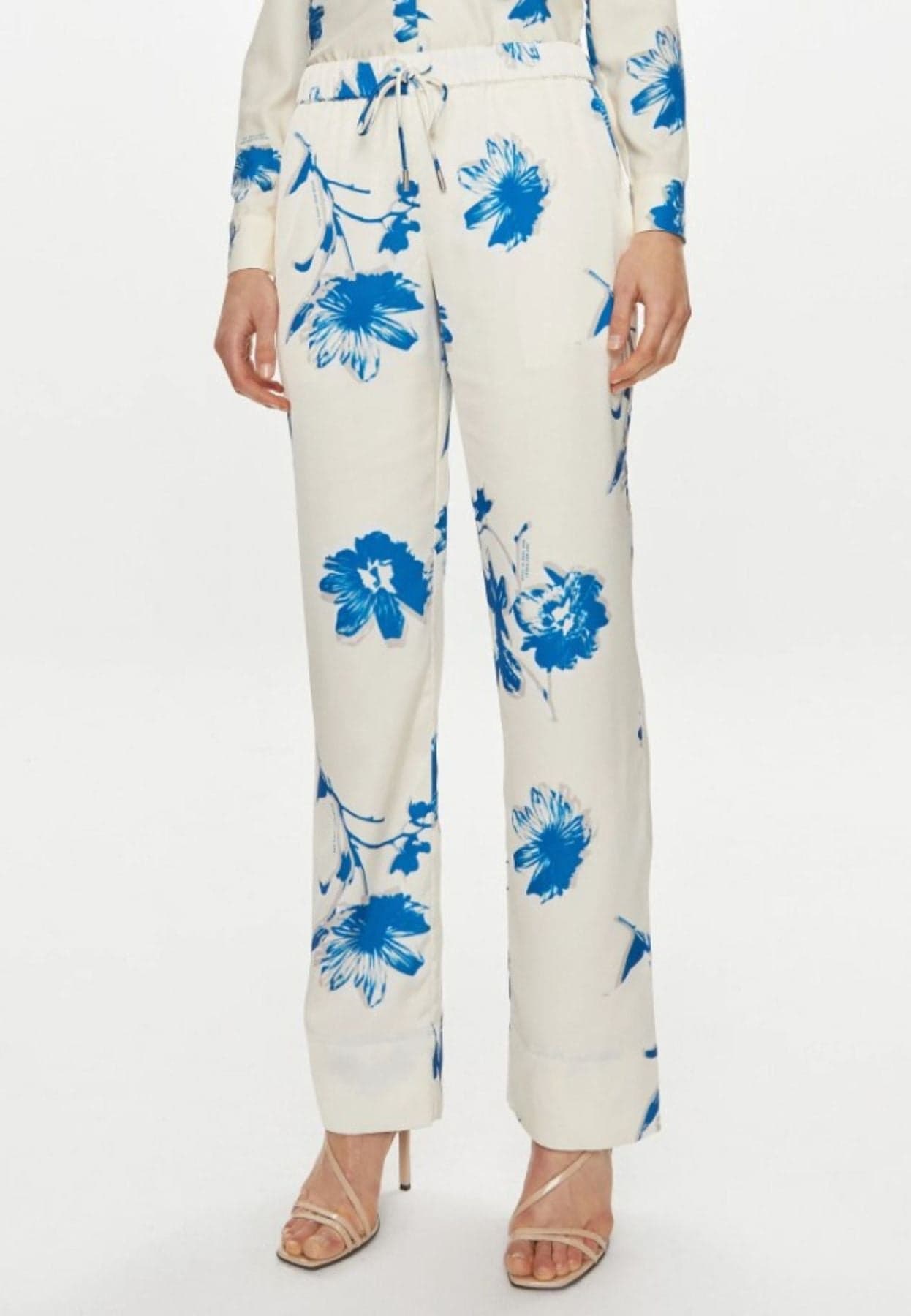 calvin klein PANTALONE LW SHINY SATIN PYJAMA PANT da donna in Pantaloni sportivi Drestige - Casamassima, commercioVirtuoso.it