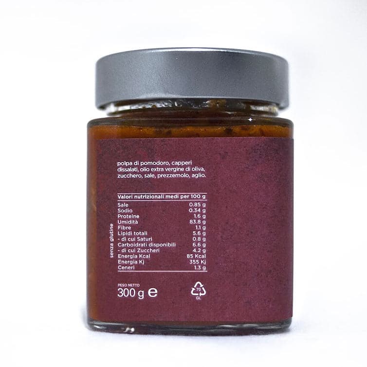 Sapori Eoliani - Salsa eoliana in olio extravergine di oliva 200 gr in Marinate Sicilya - Messina, commercioVirtuoso.it