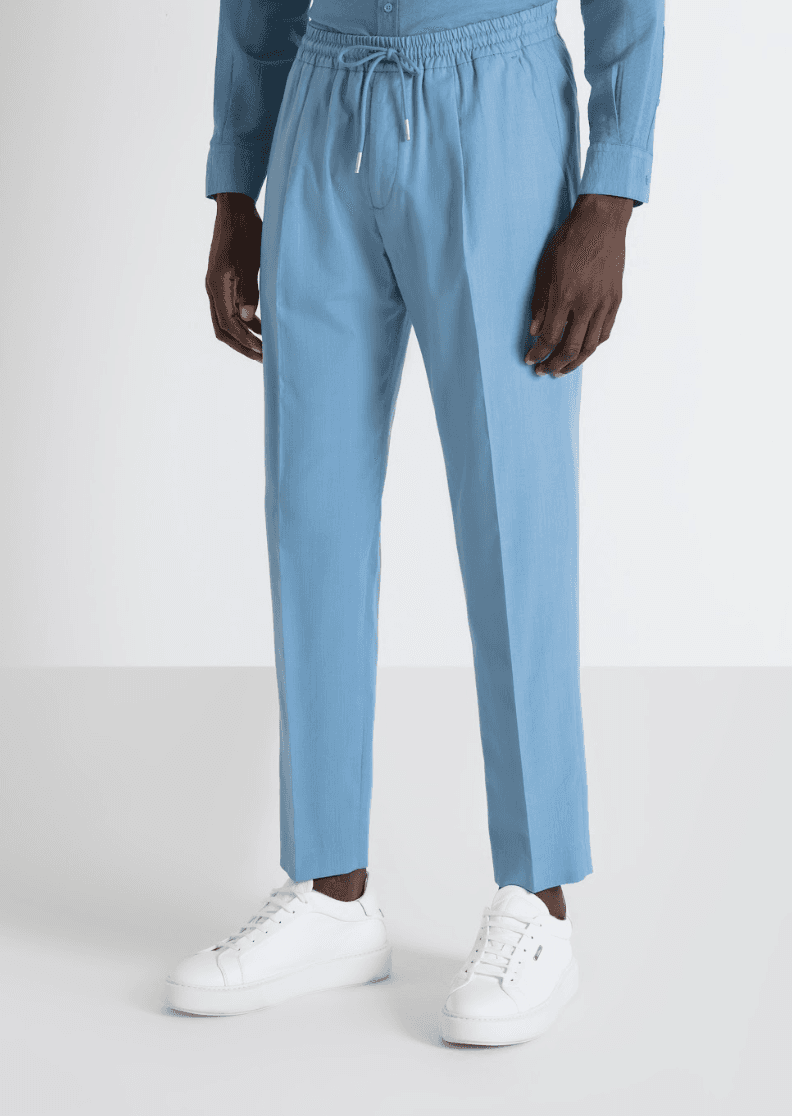 Pantaloni regular fit in misto cotone in Pantaloni Kanal 32 - Santa Maria di Licodia, commercioVirtuoso.it