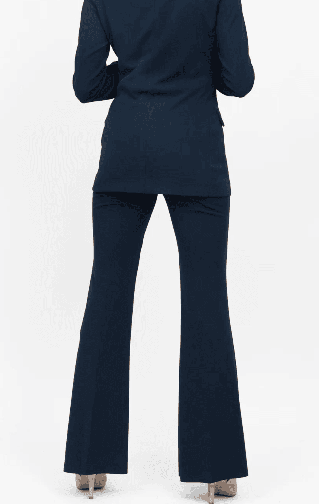 Pantalone con elastico blu flare in Pantaloni Kanal 32 - Santa Maria di Licodia, commercioVirtuoso.it