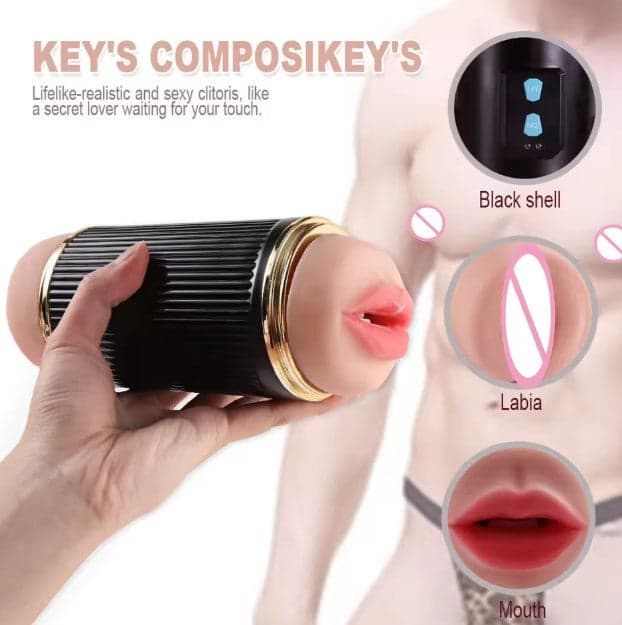 Juicy Lamour Kay Cup Masturbatore Vibrante – Ricaricabile USB, 7 Modalità Vibrazione, Soft-TPE, Impermeabile, Design Compatto 16 cm in prodotto Erosdom - Palmi, commercioVirtuoso.it