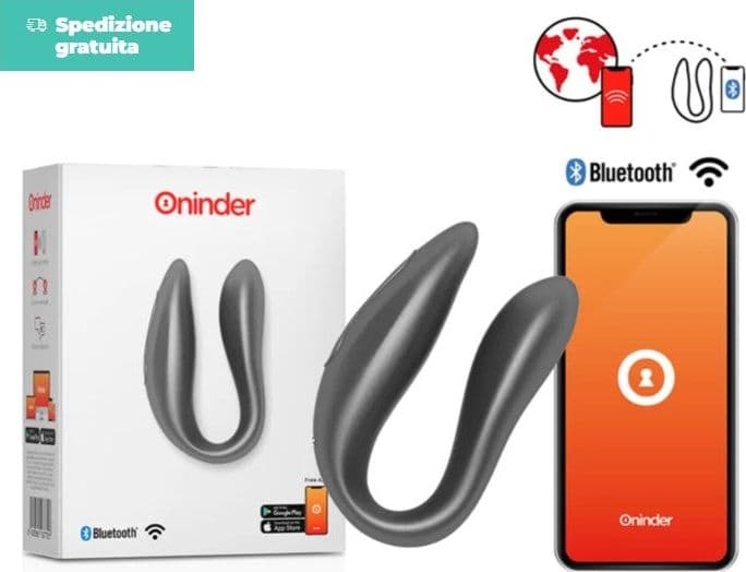 Oninder Lisboa Nero Stimolatore Punto G Clitoride App Bluetooth IPX7 USB in prodotto Erosdom - Palmi, commercioVirtuoso.it
