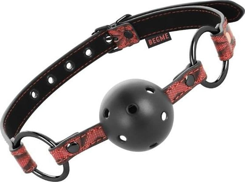 Morso gag Nero e rosso pelle PU premium bondage fetish BDSM Begme in prodotto Erosdom - Palmi, commercioVirtuoso.it