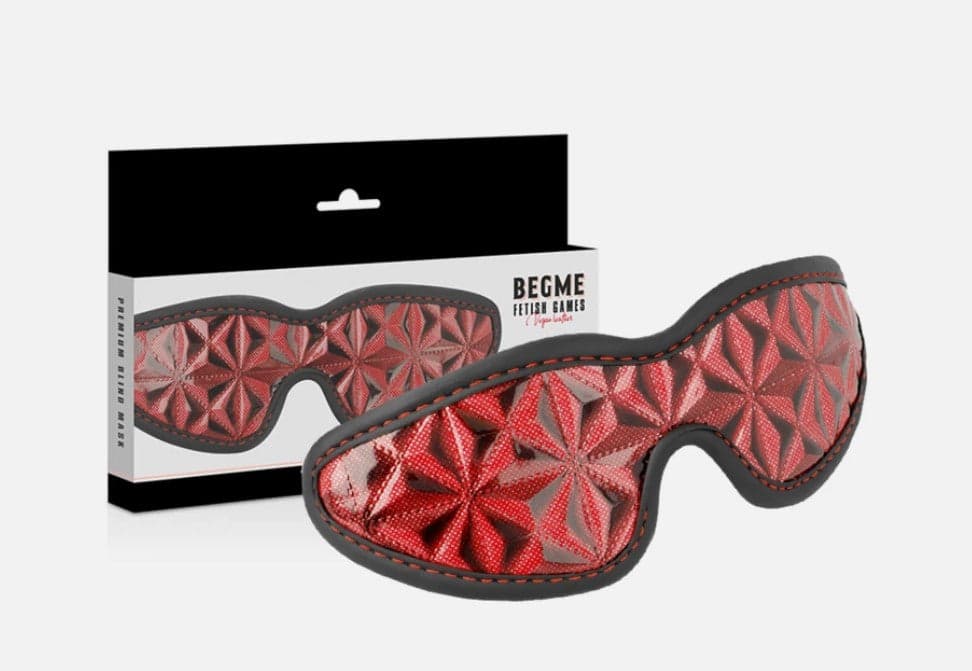Mashera occhi Begme Fetish Games Premium Blind Mask pelle vegana PU bondage in prodotto Erosdom - Palmi, commercioVirtuoso.it