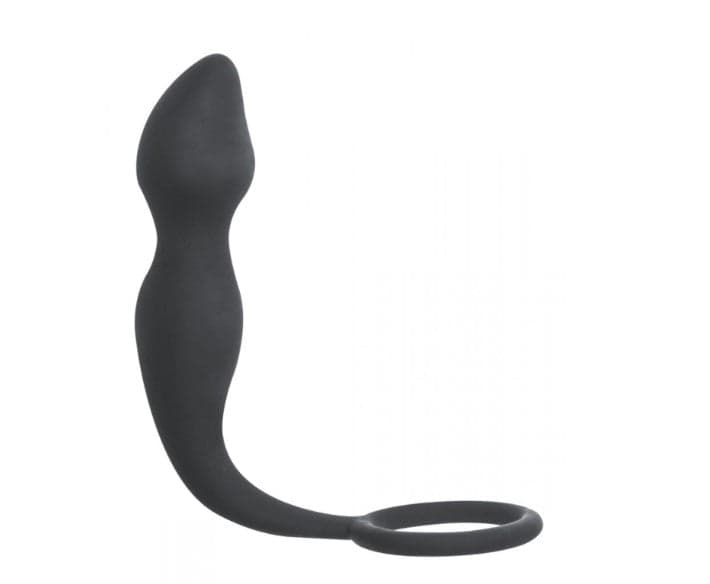 Plug anale con cock ring morbido silicone nero 10 x 3 cm circa Spice it UP lola in prodotto Erosdom - Palmi, commercioVirtuoso.it